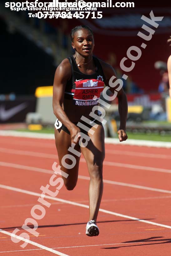 Womens 100 metres, 2019 Muller British Championships, Alexander Stadium, Birmingham. Photo: David T. Hewitson/Sports for All Pics